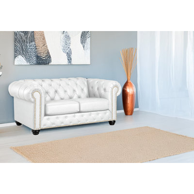 Orner 70" Leather Rolled Arm Loveseat