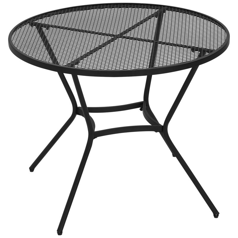 Round Metal Outdoor Bistro Table , 35.75'' in. W 35.75'' in. D