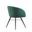 Goddard Modern Velvet Dining Chair - Ergonomic Upholstered Curved Back with Strong Metal Legs - button back Armchair for Living Room Dining Room - Single-493526728