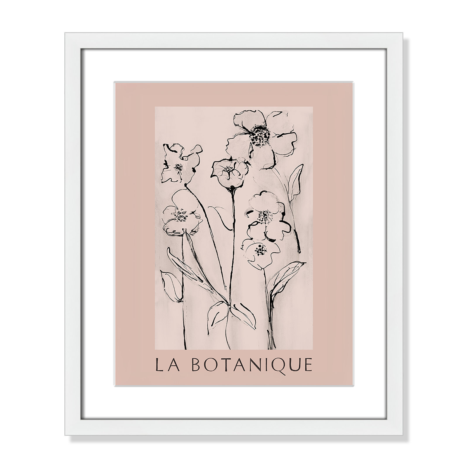 Riya "La Botanique" Print by Susan Jill, White Single Picture Frame, Yes, 19" H x 16" W x 1.25" D