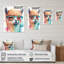 «Cool Alpaca with Sun Sun Watercolor IV», reproduction sur toile-327812964-327812975