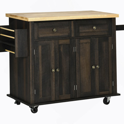 Kitchen Island On Wheels(No Include Stool)