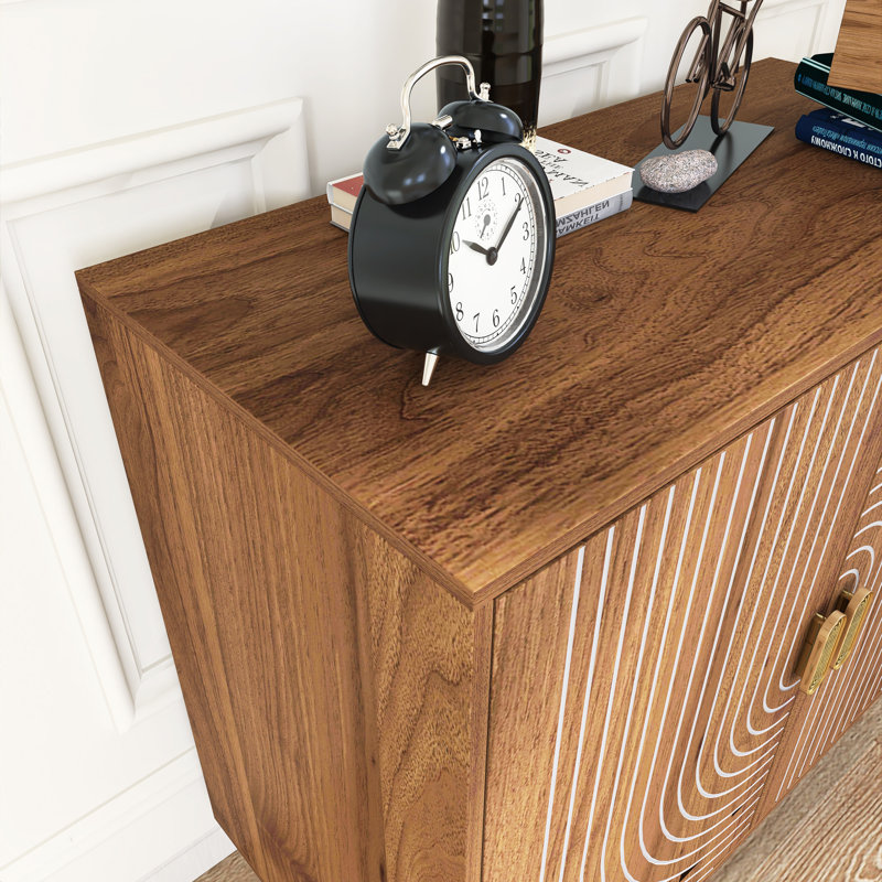 Buffet 31,3 "en bois avec tablette réglable