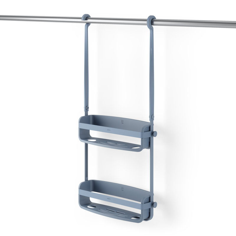 Slate Blue Wall Mount Plastic Shower Caddy