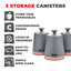 Tower Cavaletto Set of 3 Canisters for Tea/ Coffee/ Sugar-51050357