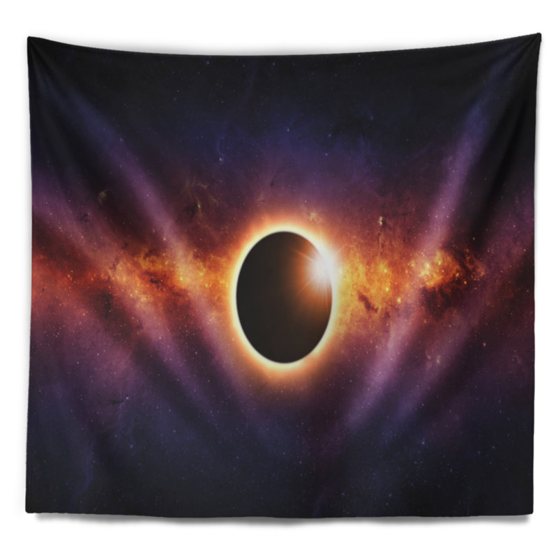 Tapisserie spacescape full eclipse view, H 50 po x l 60 po