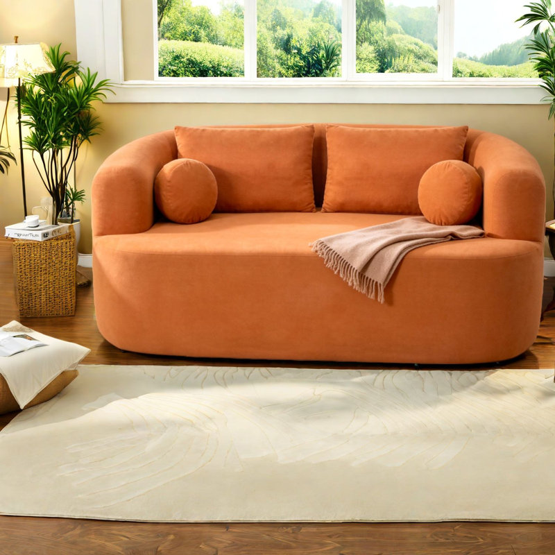 Décoration de maison compacte et moderne en chenille orange compacte