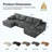 130" U-Shaped Modular Sectional Sofa with Chaise