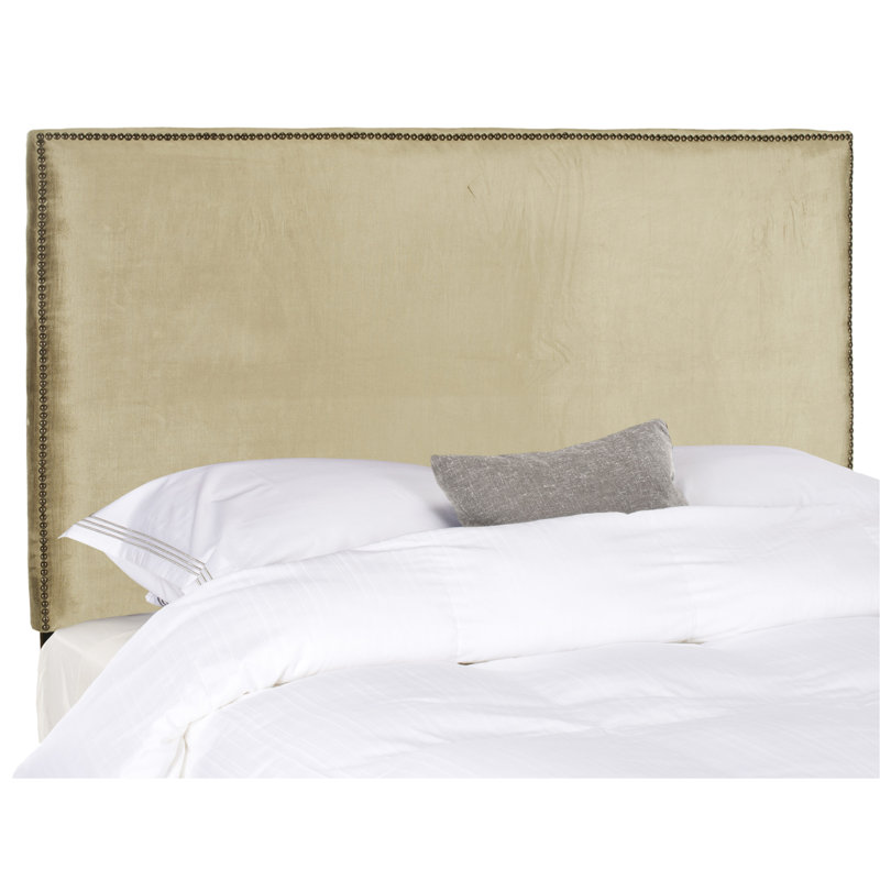 Upholstered Headboard, Queen, Velvet, Champagne Gold