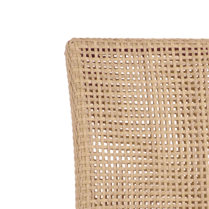 Peninsula Patio Dining Side Chair with Cushions, Welt, Raffia/Sandalwood, Tweed Toffee