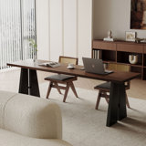 Dark walnut Rectangular Solid Wood desks