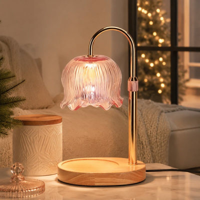 Lampe chauffe-bougie décorative au crochet, à faire soi-même, avec minuterie, brûleur à cire parfumée sans flamme, idéale pour la maison, le bureau ou une décoration intérieure chaleureuse.