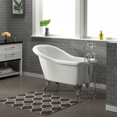 Cyrano 43.5'' x 28.5'' Soaking Acrylic Bathtub