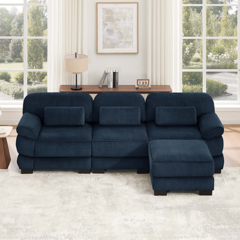 Canapé modulaire Cloud Couch, Blue Corduroy