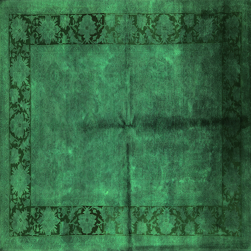 Washable Oriental Indoor Rug, Square 7'