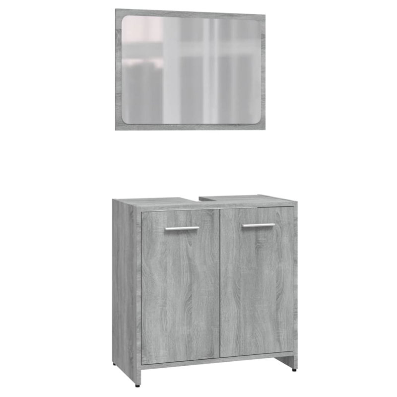 Labus 60cm Single Bathroom Vanity Base Only, Grey 