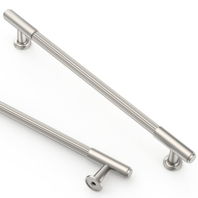 10 Pack Brushed Satin Nickel Cabinet Pulls And Handles, 7.5 Inch Hole Center, Heavy-Duty Kitchen Cabinet Hardware For Drawers And Cupboards
