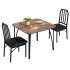 Kitchen Table And Chairs With Chamfer Design, Brown