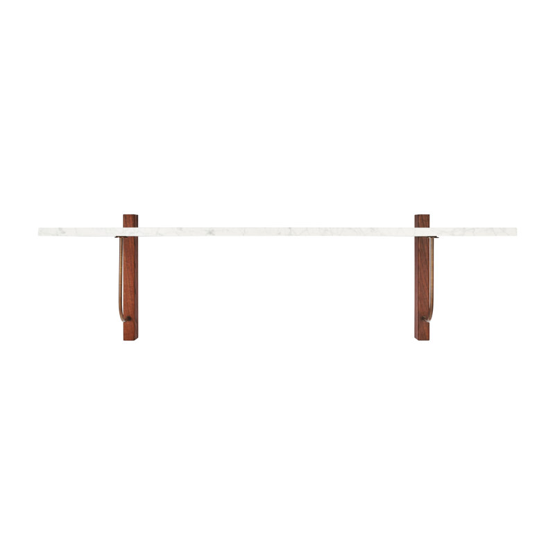 Corbel Shelf, Long, White/Dark Stained Oak