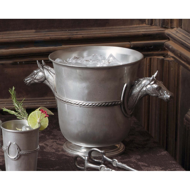Equestrian Pewter Champagne Bucket