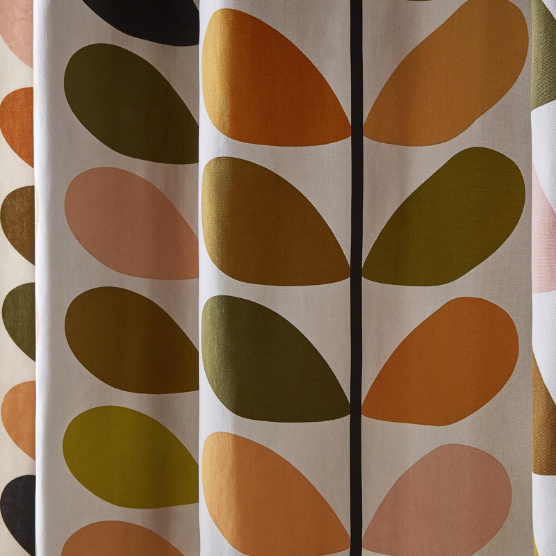 Multi Stem Auburn Eyelet Curtain, 229 W x 183 D cm