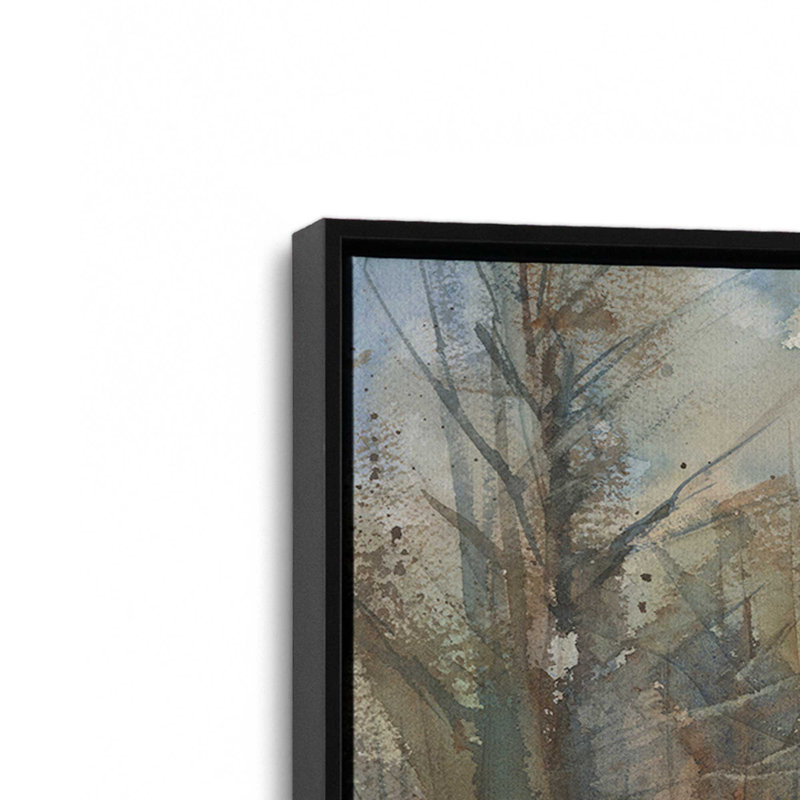 «Back Road Bungalow» par Stephen Calcasola, reproduction d'art sur toile, H 12 po x l 18 po, Noir