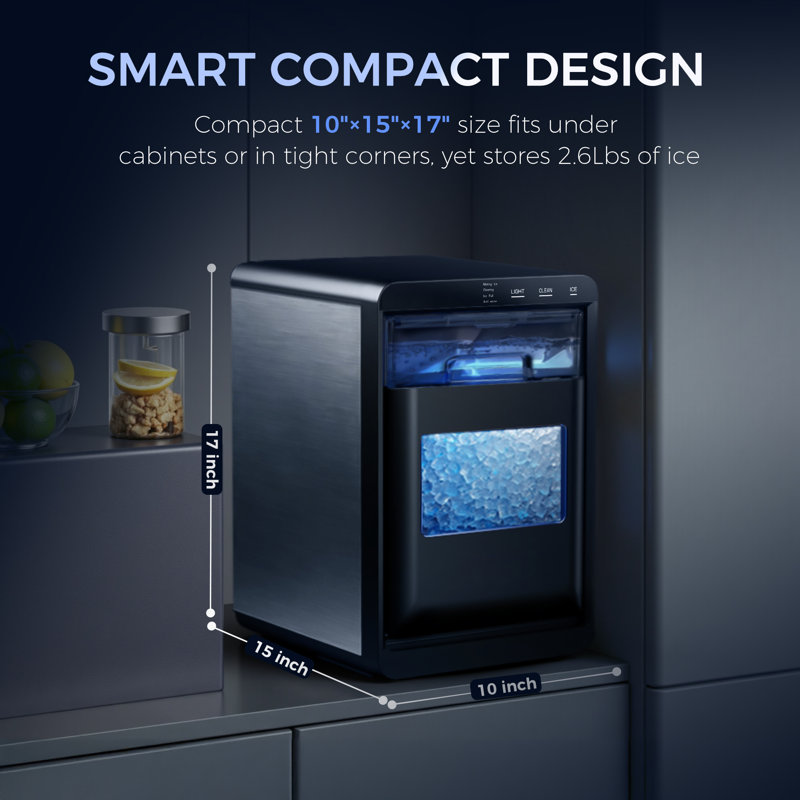 SimzLife 44 lb Comptoir de machine à glaçons Daily Nugget