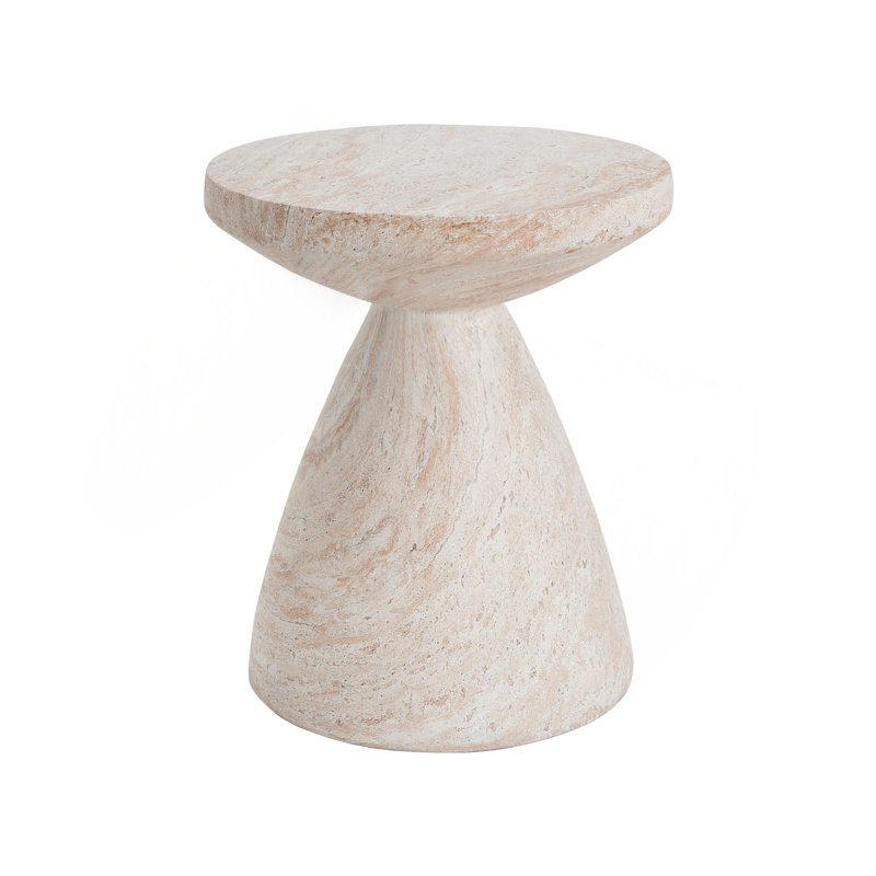Table d'appoint d'extérieur / d'intérieur en béton léger