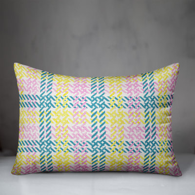 Plaid Outdoor Reversible Throw Pillow
