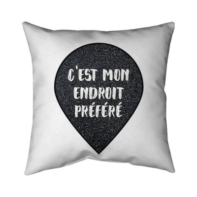 It's my favorite spot - 18"x18" Throw pillow cover - Poly twill - Print on demand