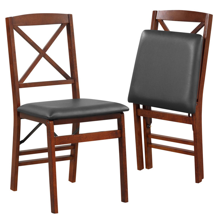 Kathaleya PU Leather Padded Folding Dining Chairs Folding Chair Set