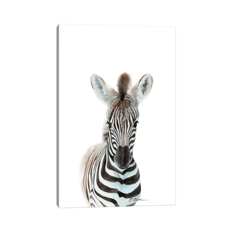 Baby Zebra - Wrapped Canvas Painting, 152.5 cm H x 101.5 cm W