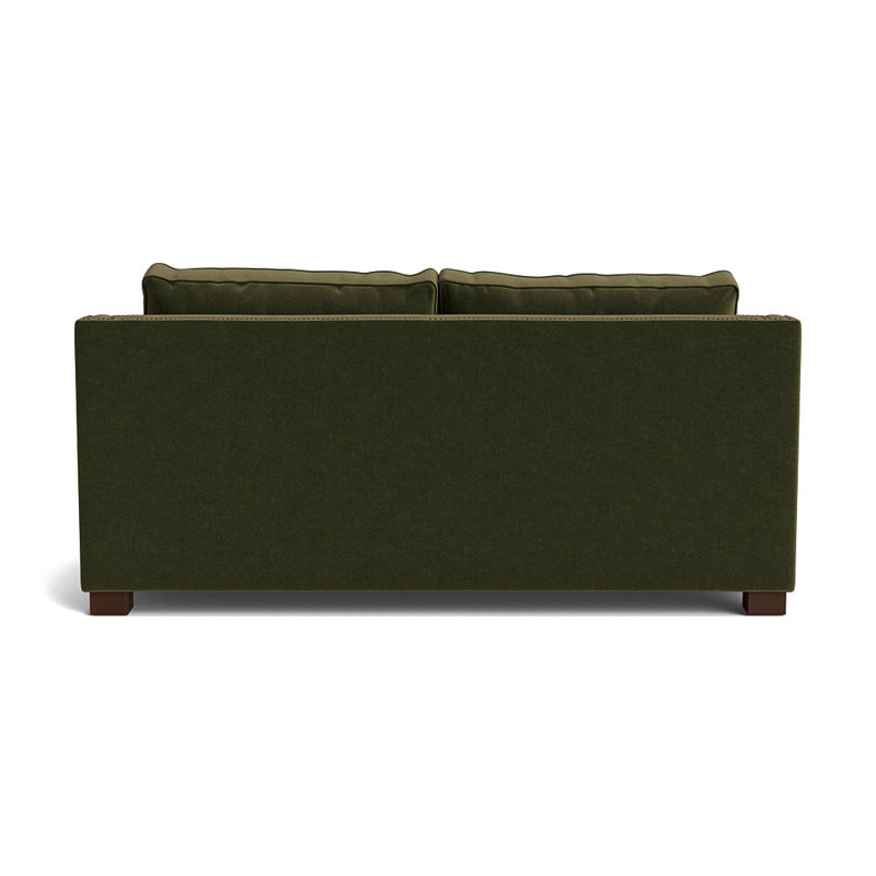Canapé Keaton Slope avec clous 84, Laiton antique, Performance Velvet - Balsam, Sienna