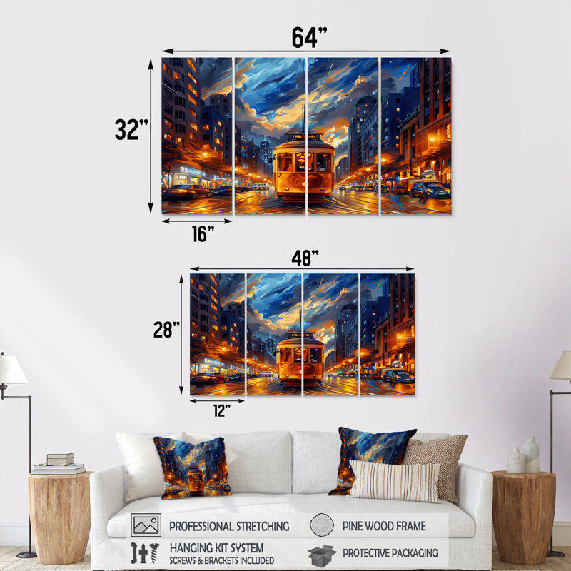 Solal - ensemble d'art mural City Buildings, H 28 po x l 48 po