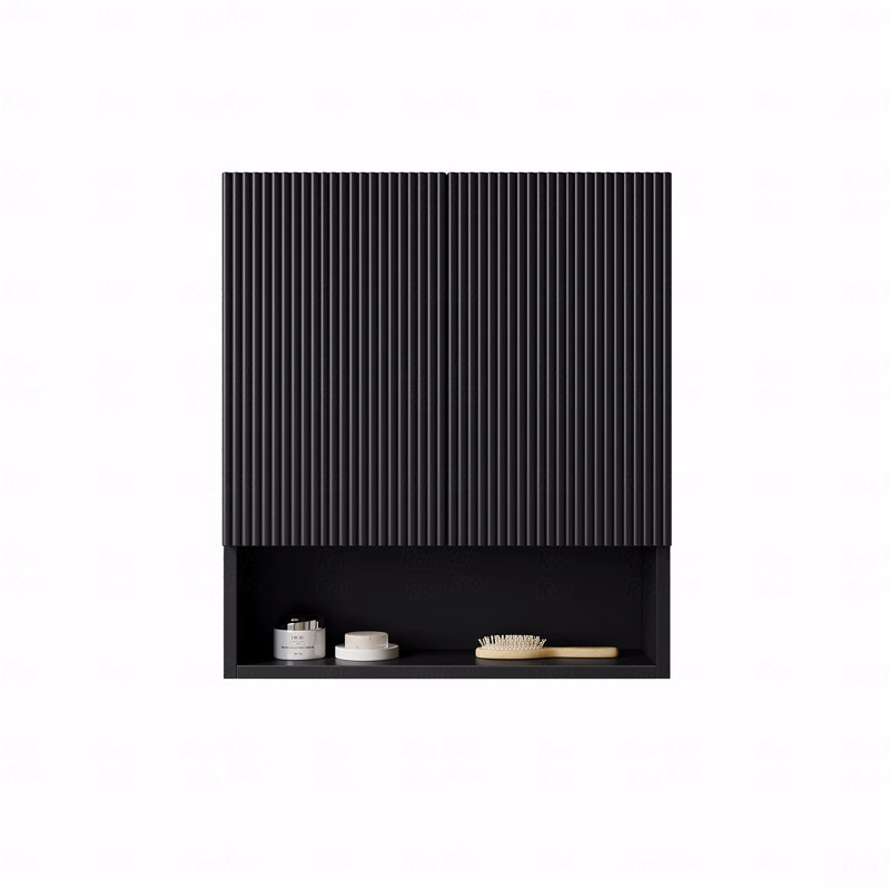 Armoire de salle de bain 26 po, Noir