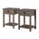 Schlosser Warfel Farmhouse Side Tables with Slatted Lower Shelf