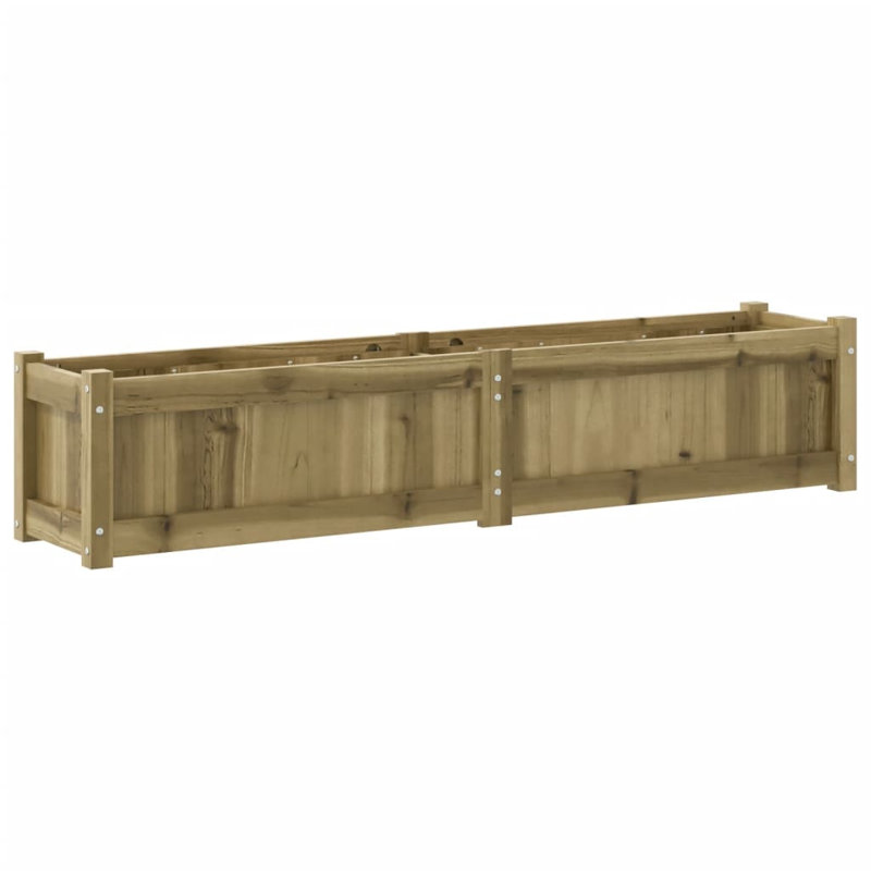 Loon Peak® Garden Planter 59.1"X12.2"X12.2" Solid Wood Douglas, 12.2" H x 59.1" W x 12.2" D, Brown