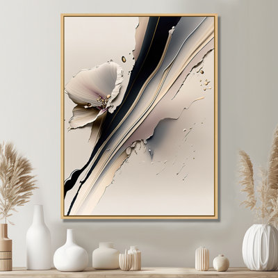 «Beige Orchid Flowers Hyperrealistic IV», reproduction sur toile orchidée