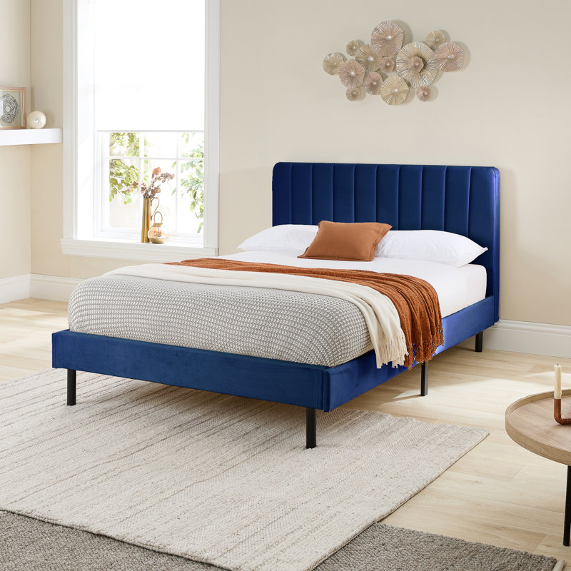 Marguerite Upholstered Bed, Super King (6'), Navy