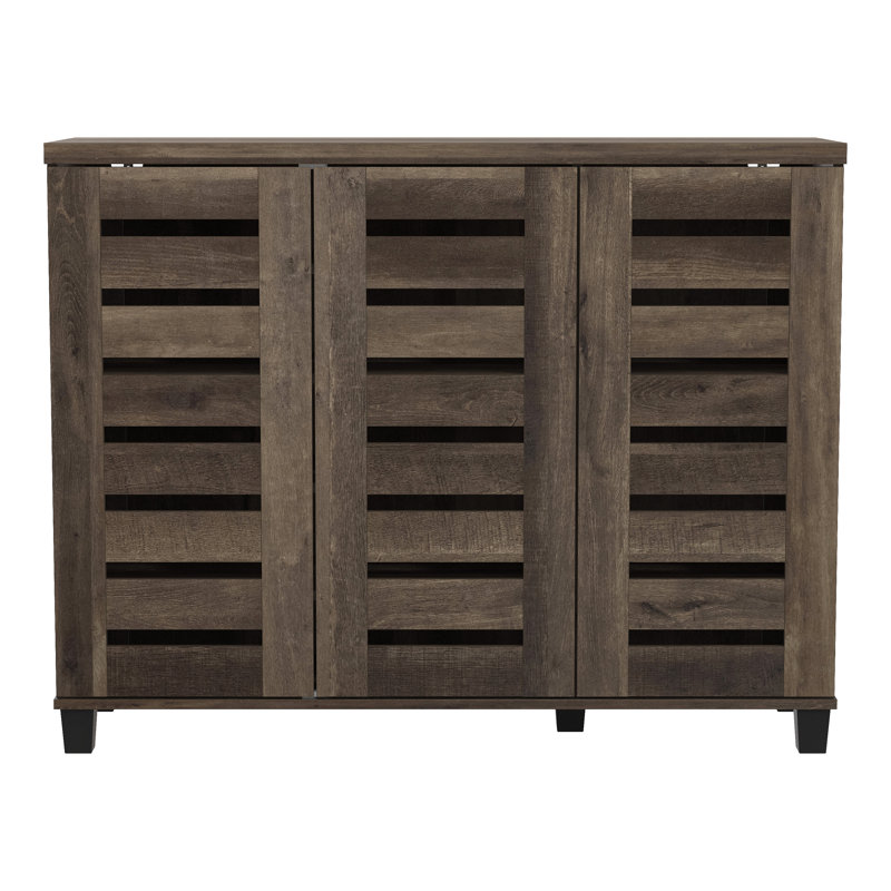 Alcester Lismore Shoe Storage Cabinet Up to 20 Pairs, Dark Brown