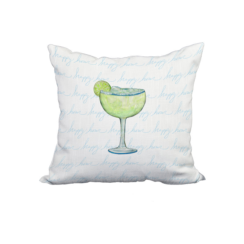 Housse de coussin carrée Margarita, 18 po x 18 po, Bleu pâle