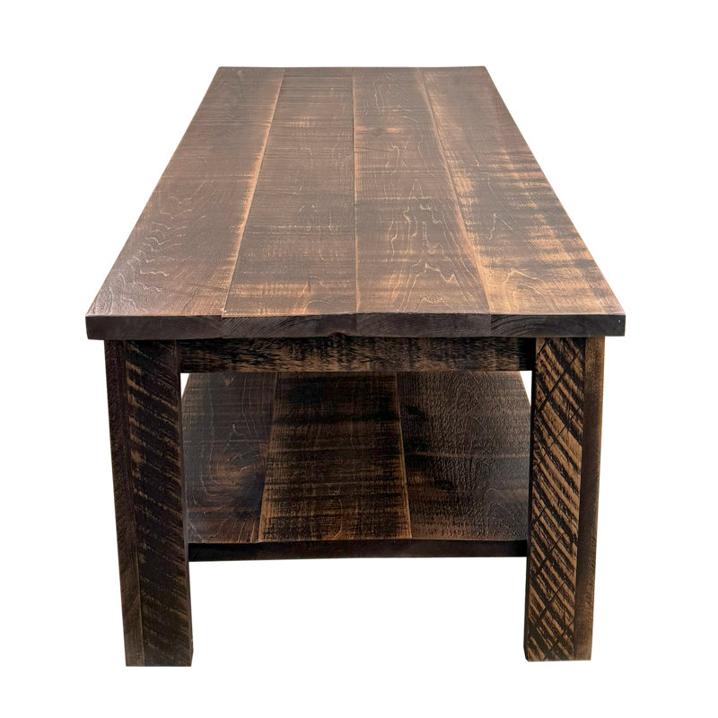 Cottage/Tide Stripe Tapered Leg All Wood Coffee Table, Cream, Cream/Teal/Tan