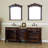 Elbridge 82.7 " W Freestanding Standard Free Standing 2 Double Vanity Bathroom Vanity With Marble Top
