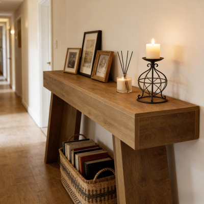 Table d'entrée de style champêtre, console, table de vestibule, table de canapé
