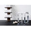 Banc de douche cubique en acier inoxydable blanc / miroir