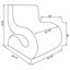 Chaise courbée Austin-802247943