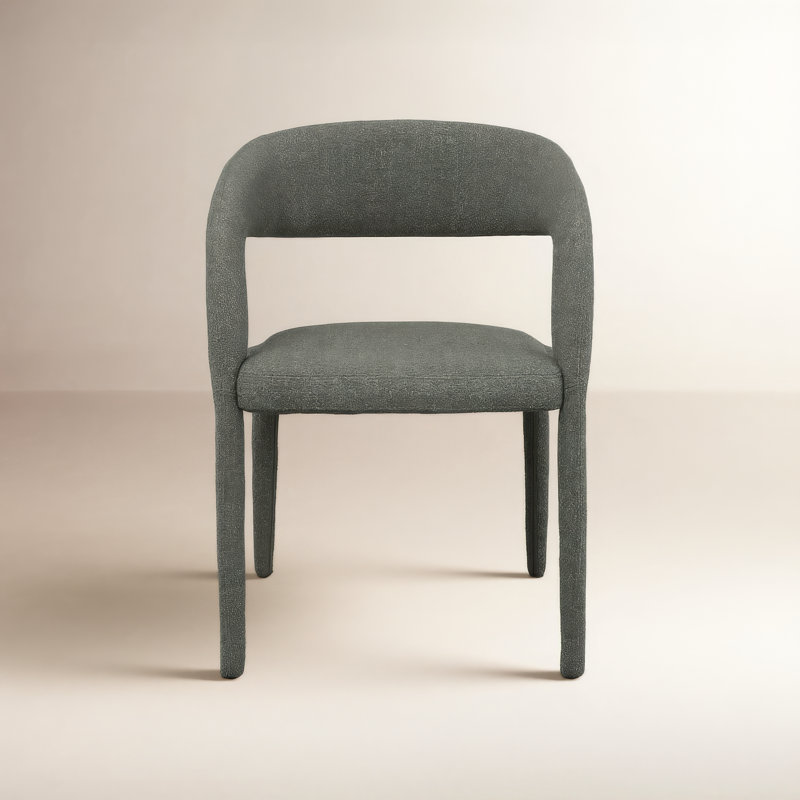 Fauteuil de salle à manger rembourré Faerron, Gris