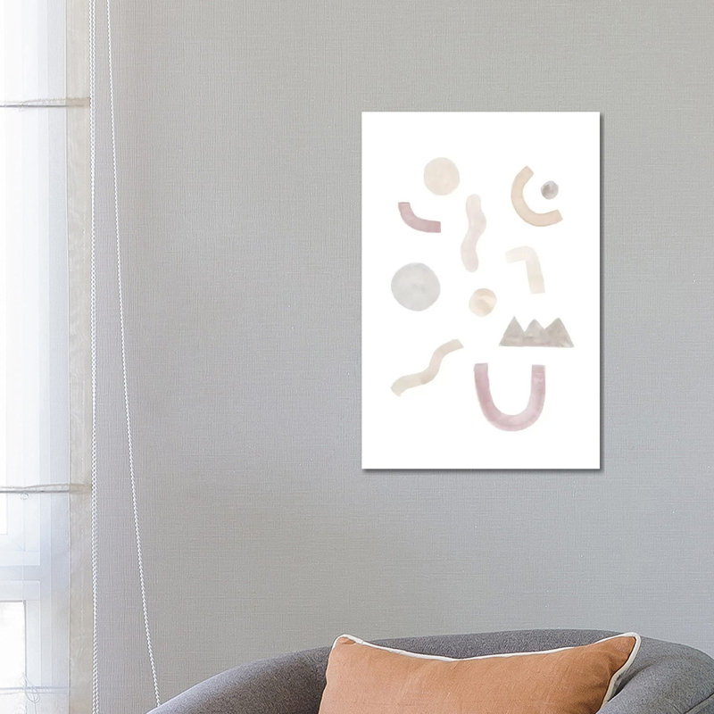 Watercolour Abstract Composition IV by Nouveau Prints - Wrapped Canvas Gallery-Wrapped Canvas Giclée