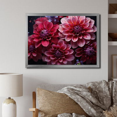 Majestic Pink Dahlia II - Floral Canvas Wall Art