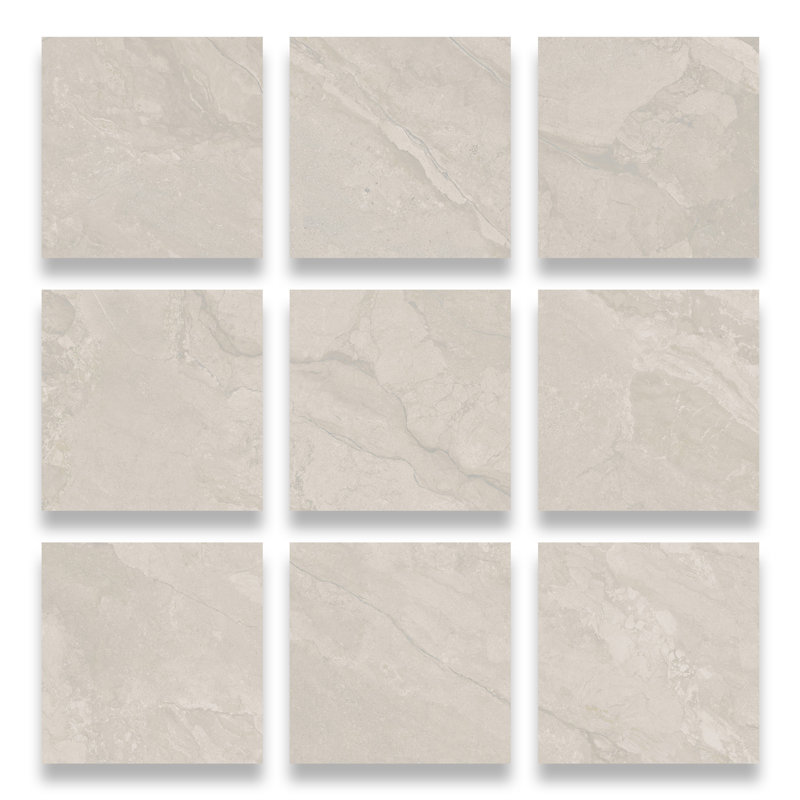 Carreau de porcelaine pour plancher et mur d'aspect pierre de 24 po x 24 po de style espagnol (4 PCS, 15,5 pieds carrés / caisse)